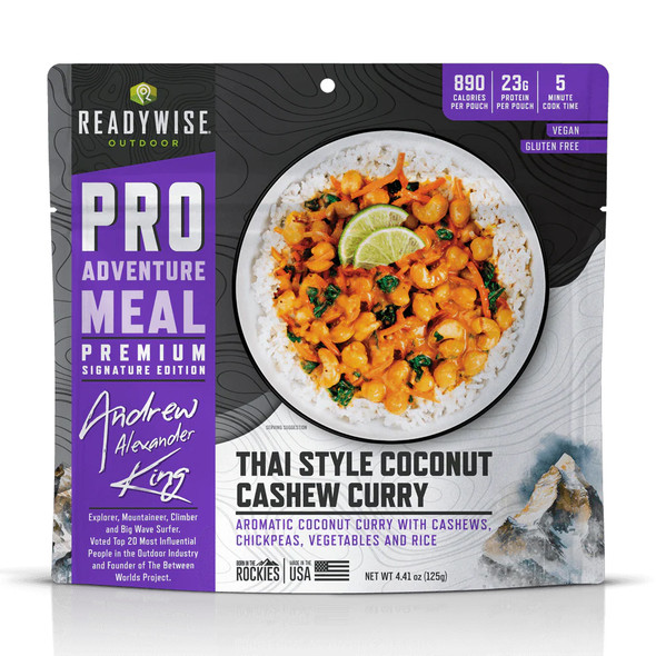 ReadyWise Pro Adventure Thai Coconut Cashew Curry Vegetarian Meal - 2 Servings