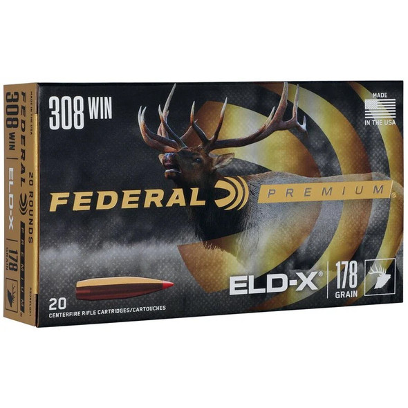 Federal Premium 308 Winchester 178 Grain ELD-X Ammo (20)