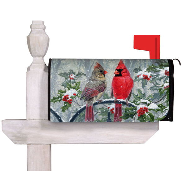 Evergreen Winter Peace Mailbox Cover