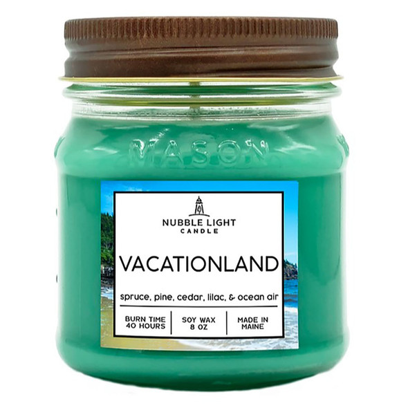 Nubble Light Candle Vacationland Scented Soy Candle