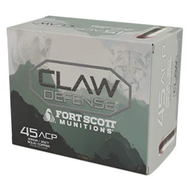 Fort Scott Munitions Claw Defense 45 ACP 200 Grain FN Handgun Ammo (20)