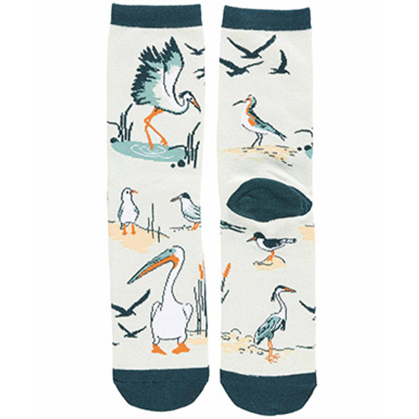 Lazy One Men's Shore Birds Crew Socks