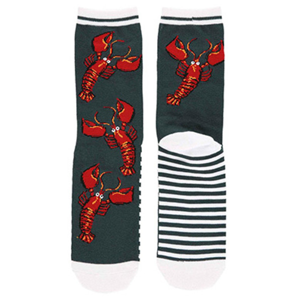Lazy One Men's Lobster Stripe Crew Sock