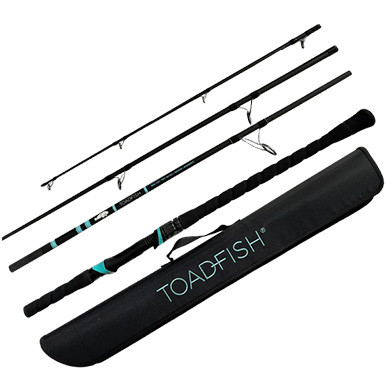 Toadfish Stowaway Travel Spinning Surf Rod w/ Case