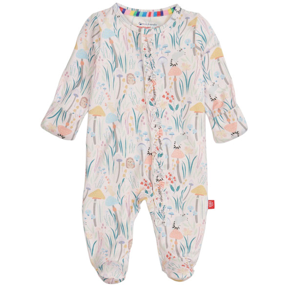 Magnetic Me Infant Shrooms and Blooms Magnetic Footie Pajama