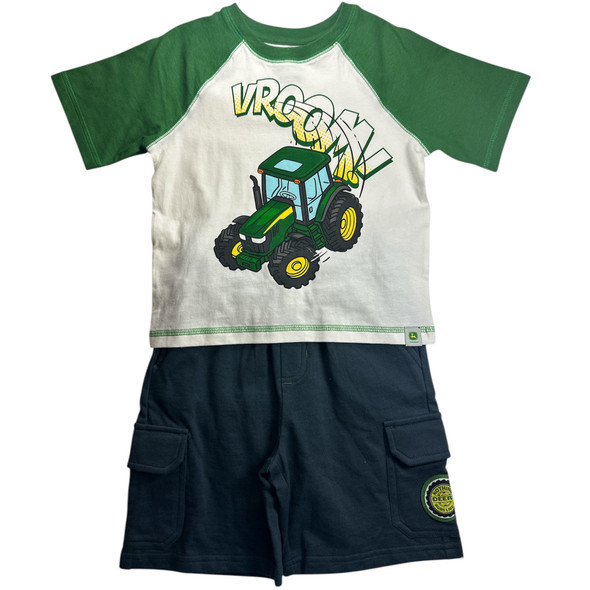 John Deere Toddler Vroom Short-Sleeve Shirt and Short Set, 2-Piece