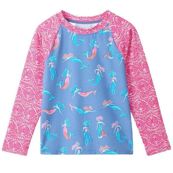 Hatley Youth Mermaids Long-Sleeve Rashguard Shirt
