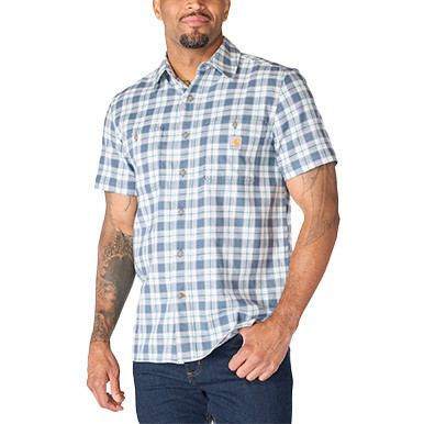 Carhartt Men's Bozeman Relaxed Short-Sleeve Plaid Shirt