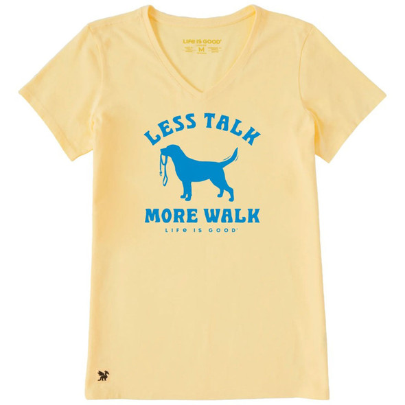 Life is Good Women's Less Talk More Walk Crusher-LITE V-Neck T-Shirt