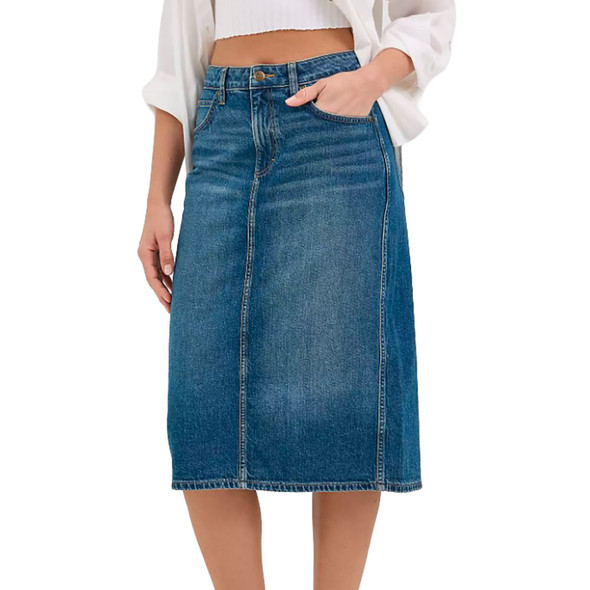 Lee Jeans Women's Legendary Back Slit Denim Skirt