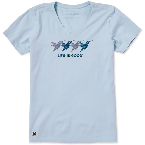 Life is Good Women's Rally Hummingbirds Short Sleeve Crusher-LITE Vee