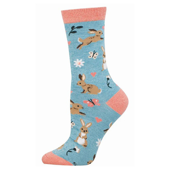Socksmith Women's Love Me Some Bunny Bamboo Crew Socks