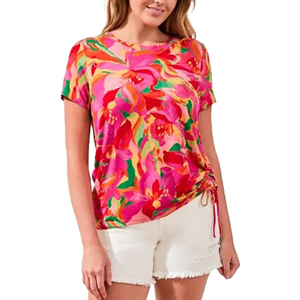 Tribal Women's Printed Jersey Crew Neck Top
