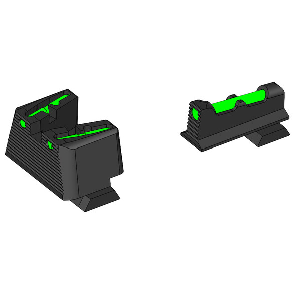 HiViz LiteWave Fiber-Optic Co-Witness Sight Set for SIG P320/365