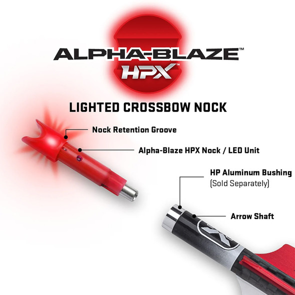 TenPoint Alpha-Blaze HPX Lighted Crossbow Nock - 3 Pack