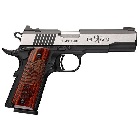 Browning 1911-380 Black Label Medallion 250 Full Size 380 Auto 4.25" 8-Round Pistol