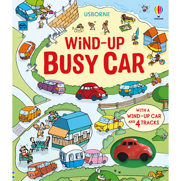 Usborne Wind-Up Busy Car Board Book by Fiona Watt