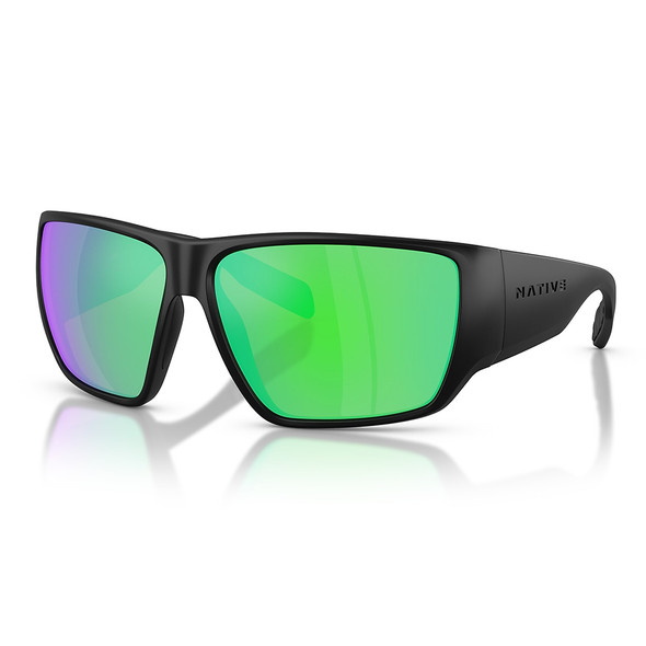 Matte Black/Green Reflex