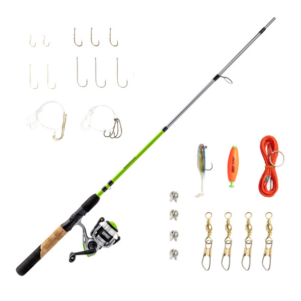 Zebco Ready Tackle Lake/Pond Spinning Combo w/ Eagle Claw Tackle