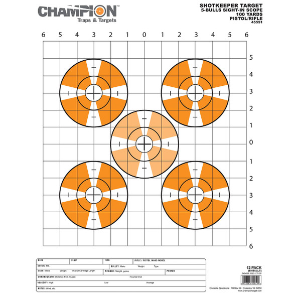 Champion ShotKeeper Paper Target - 12 Pk.