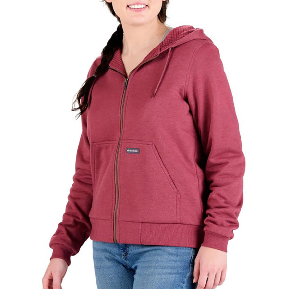 Berne Women's Heritage Grid Fleece-Lined Full-Zip Hooded Sweatshirt