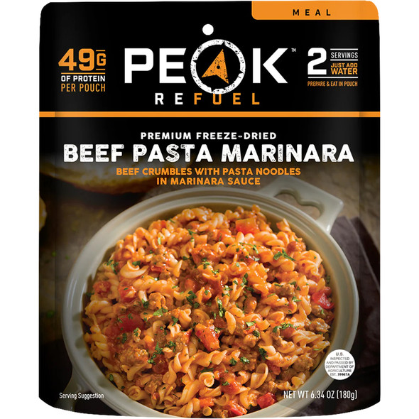 Peak Refuel Beef Pasta Marinara - 2 Servings
