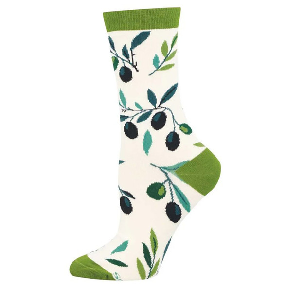 Socksmith Design Women's An Olive Branch of Sorts Crew Sock