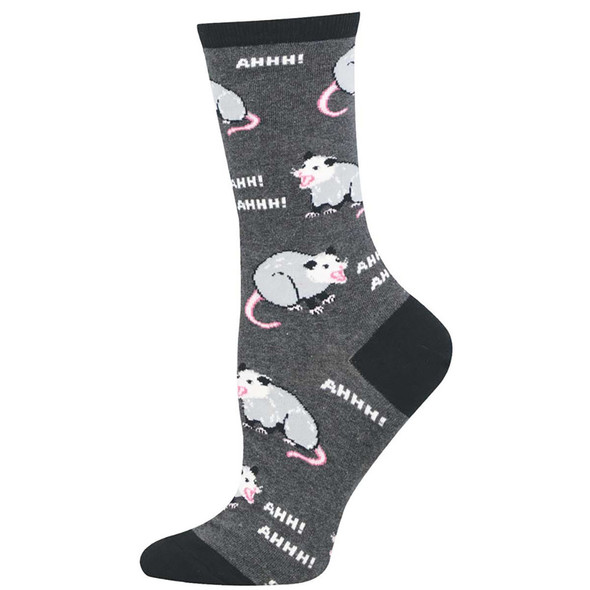Socksmith Design Women's AHHH-Possum! Cotton Crew