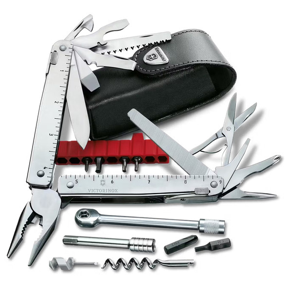 Victorinox Swiss Army Swiss Tool X Ratchet Multi-Tool w/ Leather Pouch