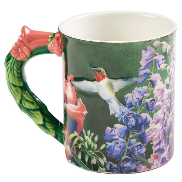 Wild Wings Blue Note Hummingbird Sculpted Mug