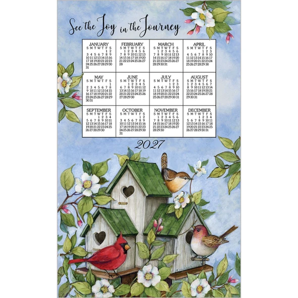 Kay Dee Designs 2027 Birdhouses Calendar Towel