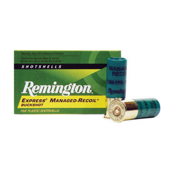 Remington Express Managed-Recoil 12 GA 2-3/4" #00 Buck 8 Pellet Buckshot Ammo (5) Remington Express Managed-Recoil 12 GA 2-3/4" #00 Buck 8 Pellet Buckshot Ammo (5)