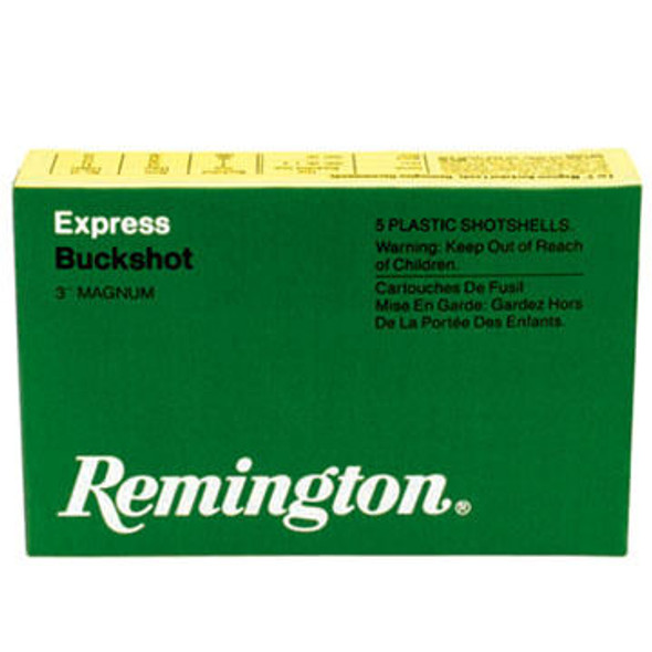 Remington Express 12 GA Magnum 3" #00 Buck 15 Pellet Buckshot Ammo (5)