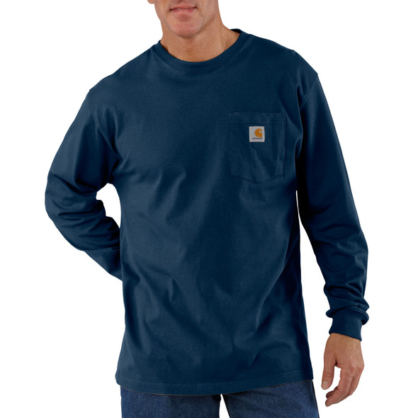 Carhartt Men's Big & Tall Loose Fit Heavyweight Long-Sleeve Pocket T-Shirt