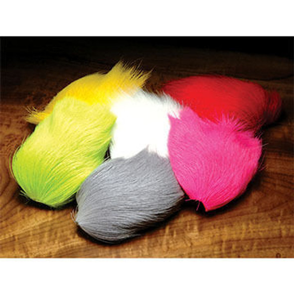 Hareline Deer Belly Hair Dyed Over White Fly Tying Material