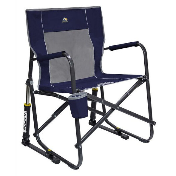 GCI Outdoor Freestyle Rocker XL Folding Rocking Chair w/ Side