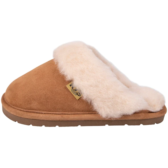 RJ's Fuzzies Women's KTP Logo Sheepskin Lined Scuff Slipper