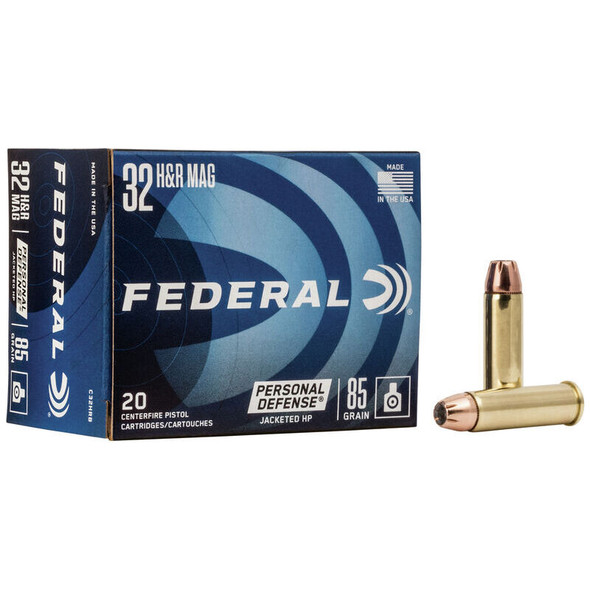 Federal Personal Defense Revolver 32 H&R Magnum 85 Grain JHP Handgun Ammo (20)