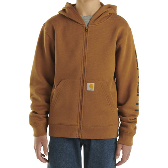 Carhartt Boy's Full-Zip Logo Long-Sleeve Sweatshirt