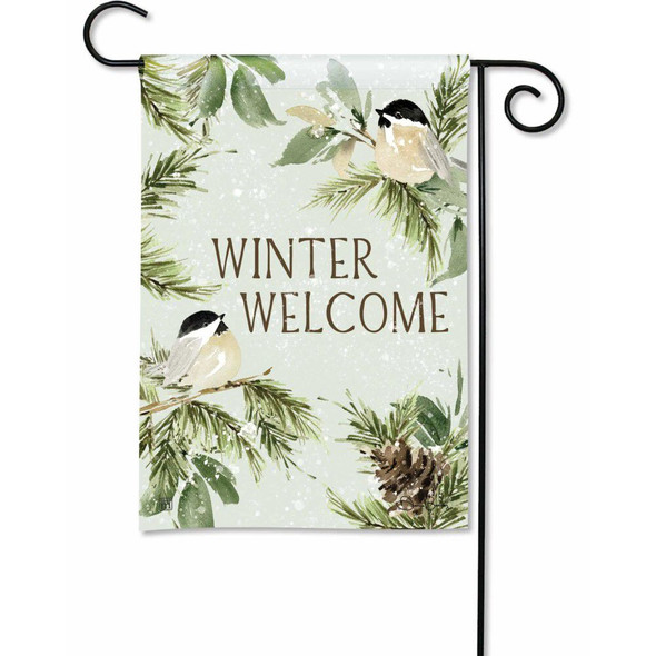 BreezeArt Winter Chickadee Garden Flag