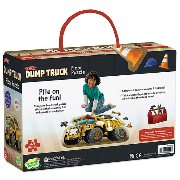 MindWare Shiny Dump Truck Floor Puzzle