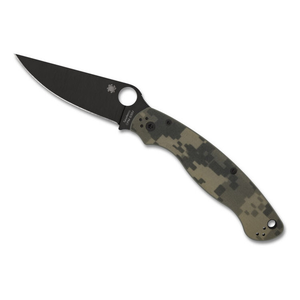 Spyderco Military 2 Digital Camo / Black Blade PlainEdge Folding Knife