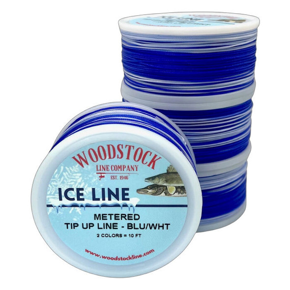 Woodstock Metered Two-Color Tip-Up Ice Line - 50 Yards