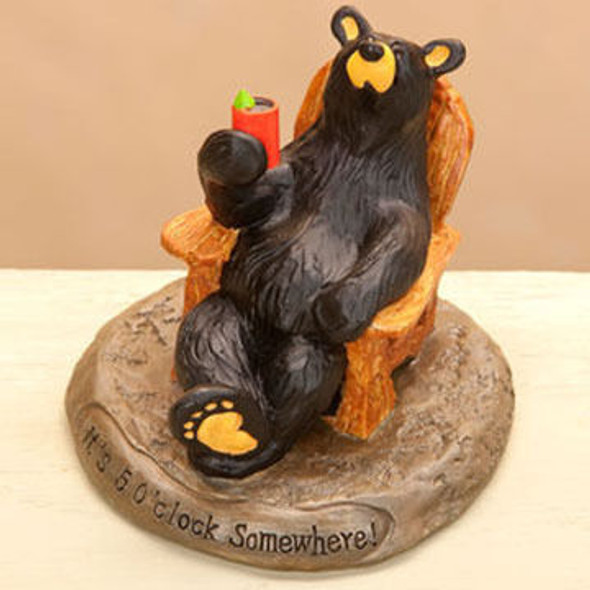 Big Sky Carvers 5 O'Clock Somewhere Bear Figurine