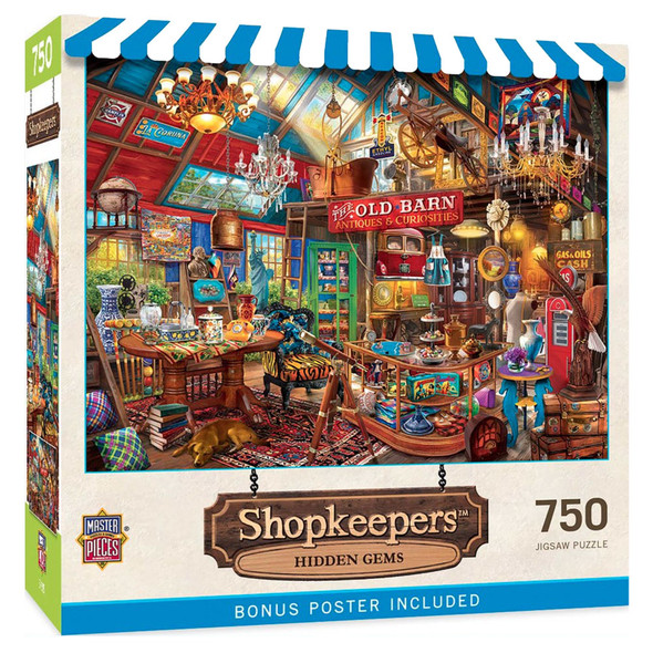 Leanin' Tree Jigsaw Puzzle - Shopkeepers / Hidden Gems
