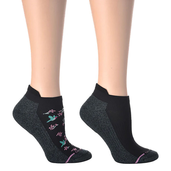 Dr. Motion Women's Hummingbird Ankle Compression Sport Sock, 2/pk
