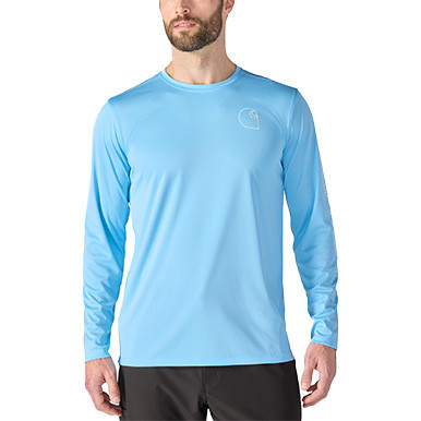Carhartt Men's Force Sun Defender Lightweight Logo Graphic Long-Sleeve T-Shirt