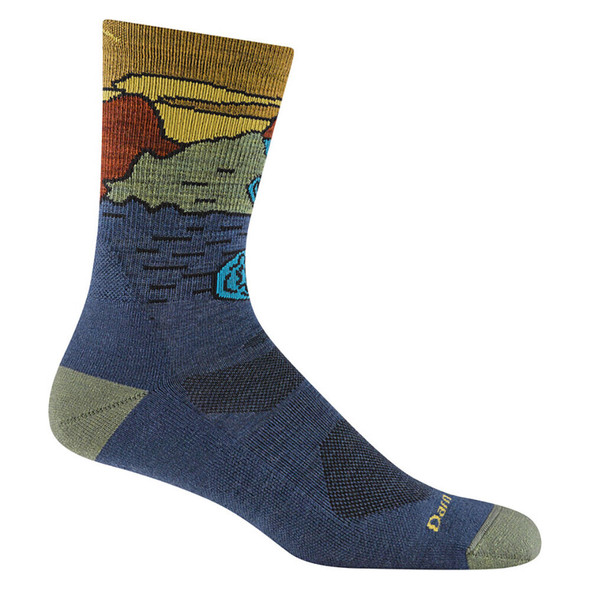 Darn Tough Vermont Men's Chasing Waterfalls Micro Crew Lightweight Hiking Sock