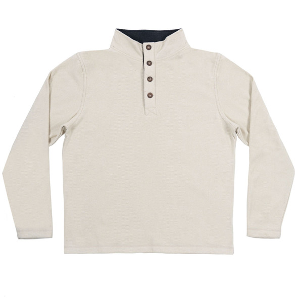 Burnside Men's Jacquard Fleece Henley Long-Sleeve Shirt