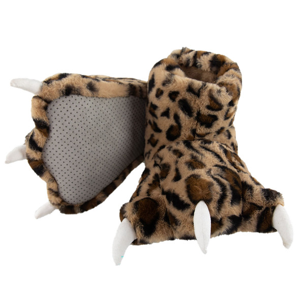 Lazy One Boys' & Girls' Leopard Paw Slipper